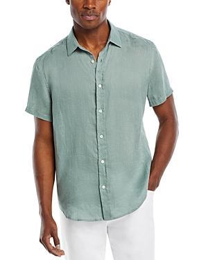 The Mens Store at Bloomingdales Linen Regular Fit Short Sleeve Button Down Shirt - Exclusive Product Image