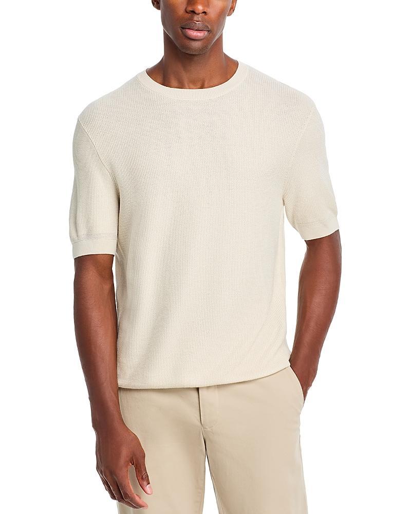 HUGO BOSS Men's Dalon Knit Short-sleeve Sweater In Open White Product Image