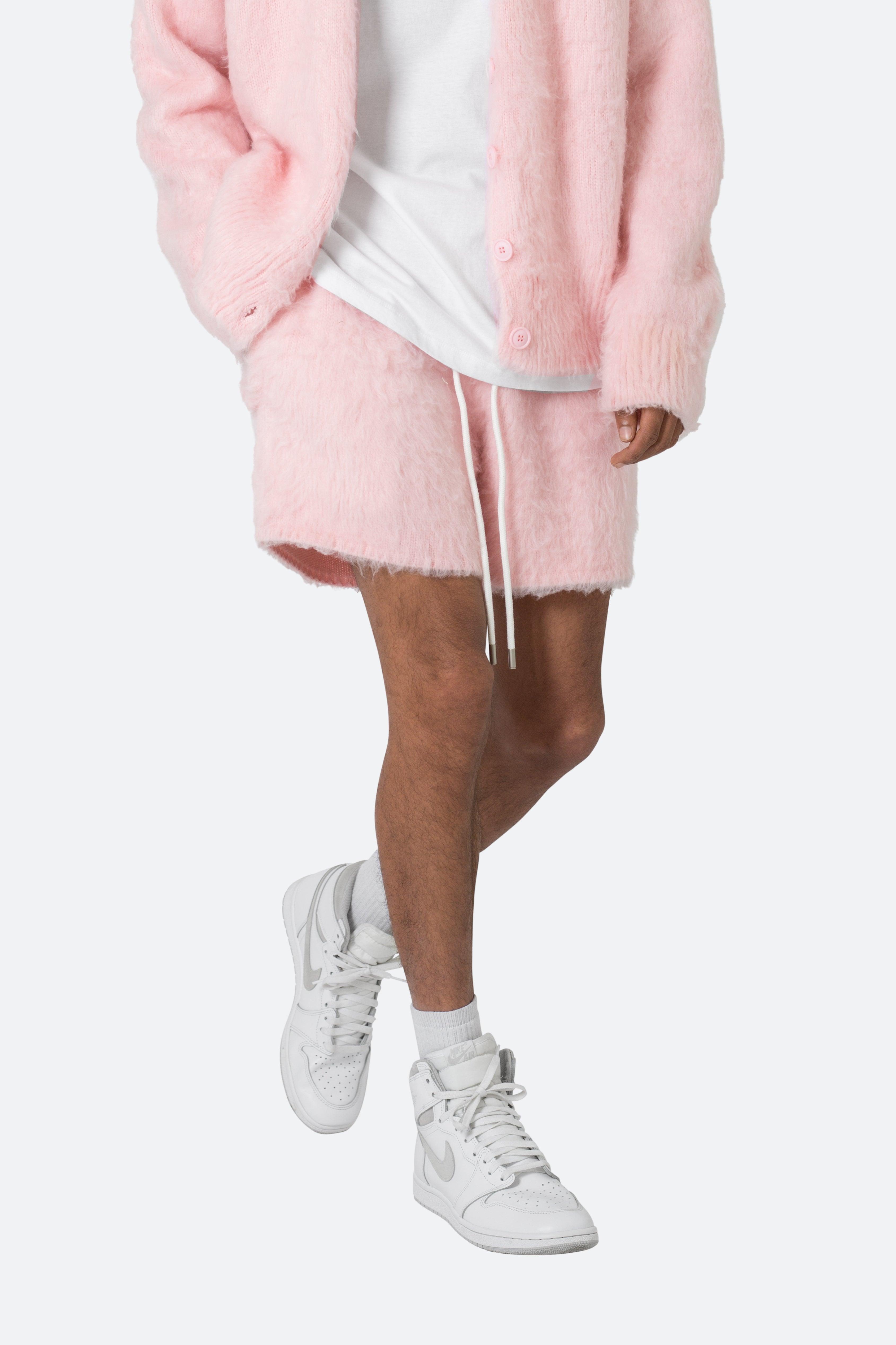 Fuzzy Sweatshorts - Pink Product Image