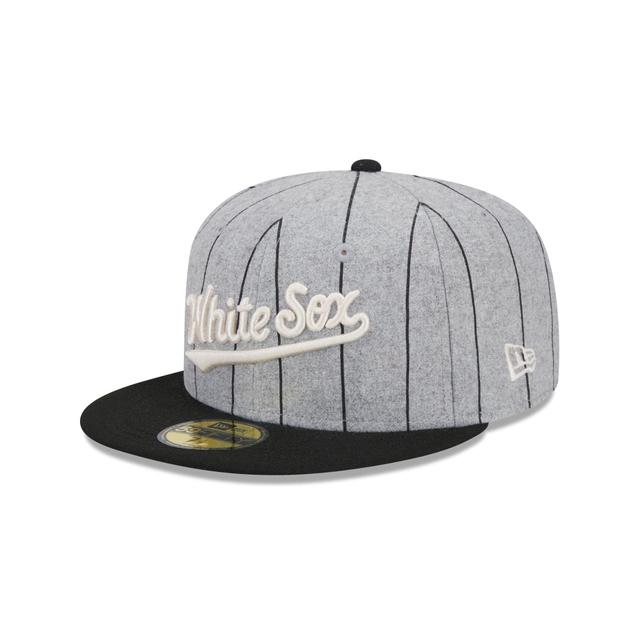 Chicago White Sox Heather Pinstripe 59FIFTY Fitted Hat Male Product Image