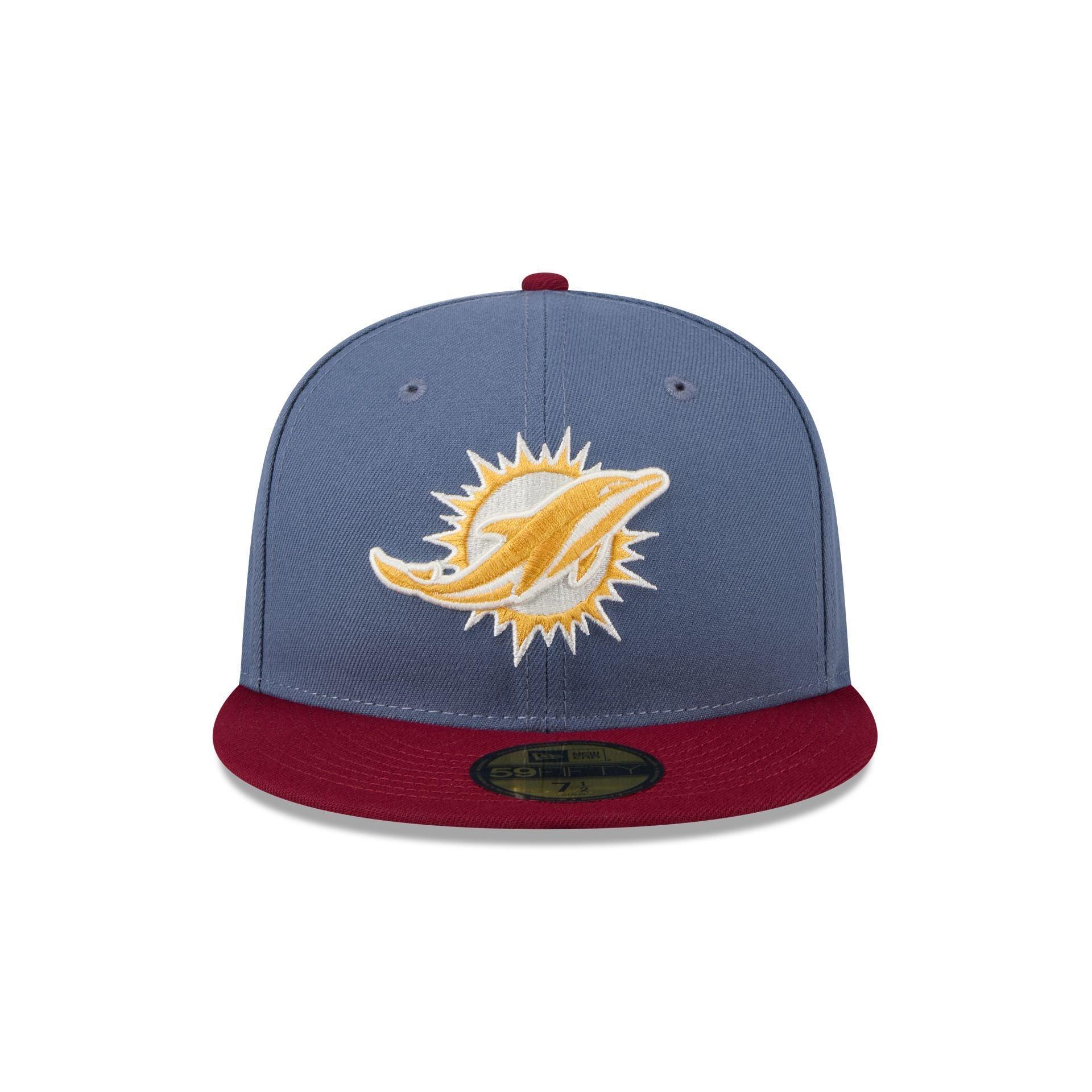 Miami Dolphins Deep Blue 59FIFTY Fitted Hat Male Product Image