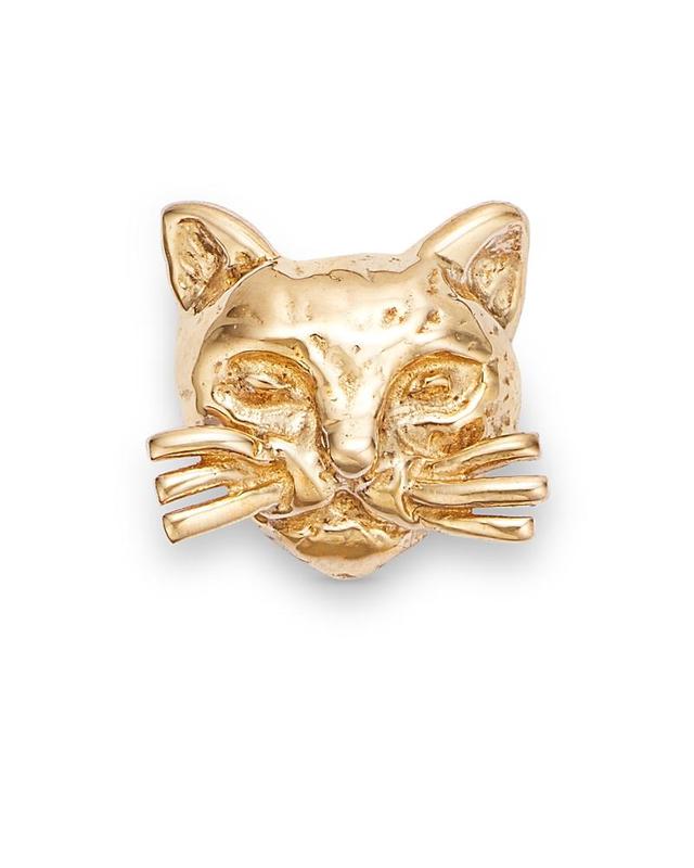 Moon & Meadow 14K Yellow Gold Cat Head Single Stud Earring Product Image