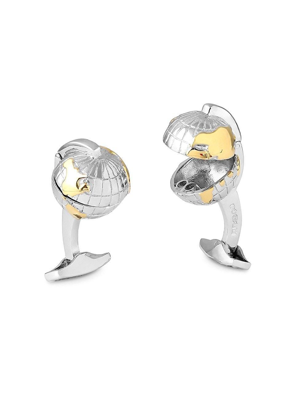 Hinged Oceanic Globe Cufflinks Product Image