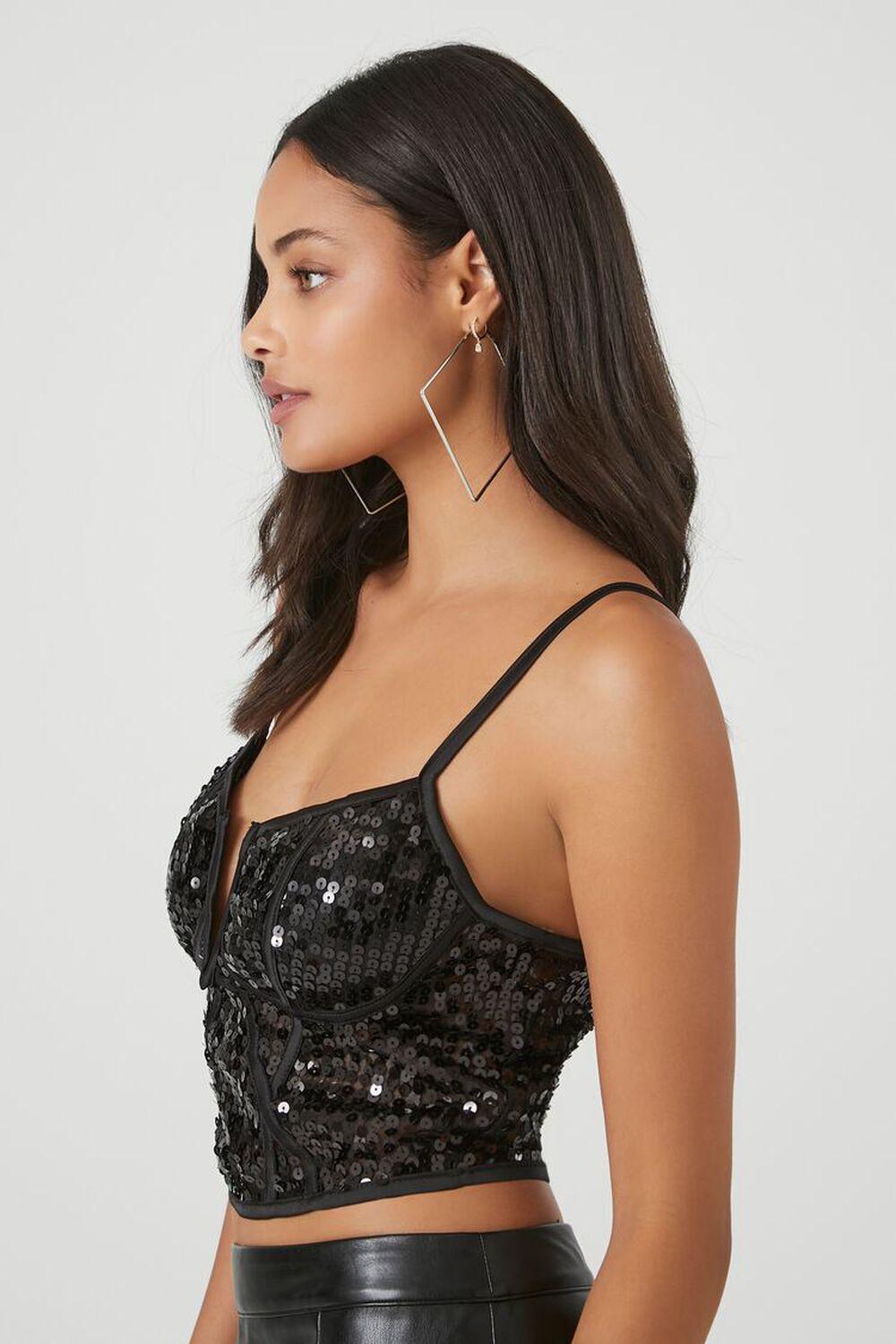 Sequin Bustier Cropped Cami | Forever 21 Product Image