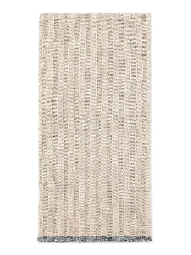 Mens Cashmere Rib Knit Scarf Product Image