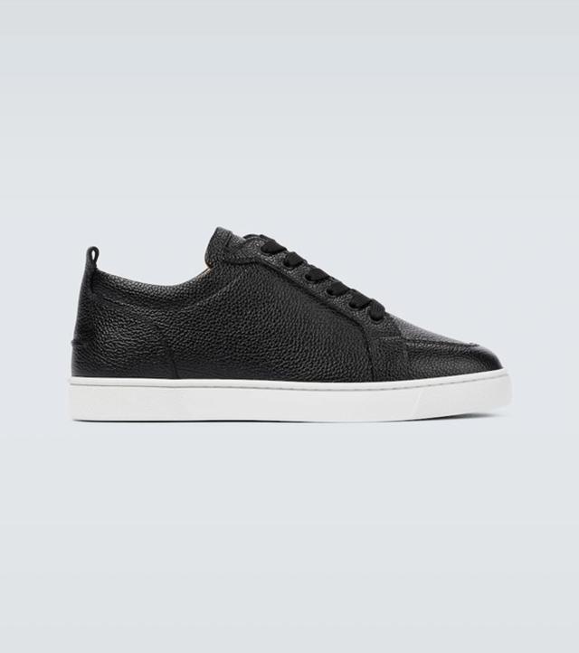 CHRISTIAN LOUBOUTIN Rantulow Flat Leather Sneakers In Black Product Image