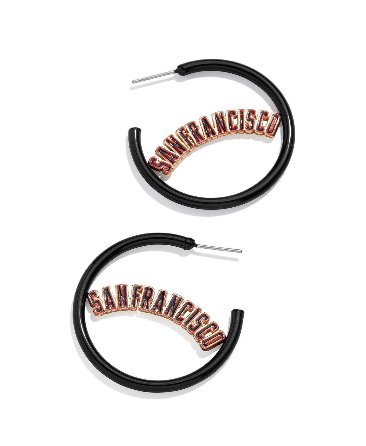 Womens Baublebar San Francisco Giants Enamel Hoop Earrings Product Image