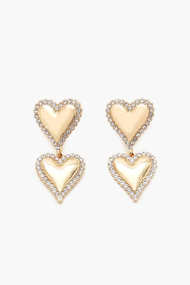 Tiered Heart Drop Earrings | Forever 21 Product Image