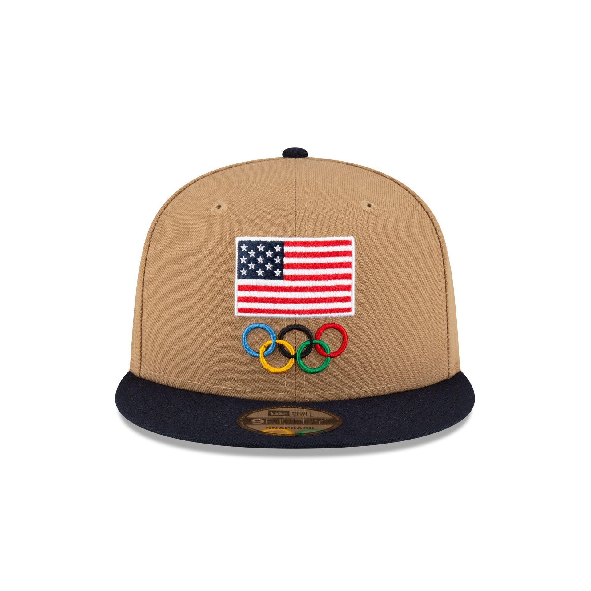 Team USA Khaki 9FIFTY Snapback Hat Male Product Image