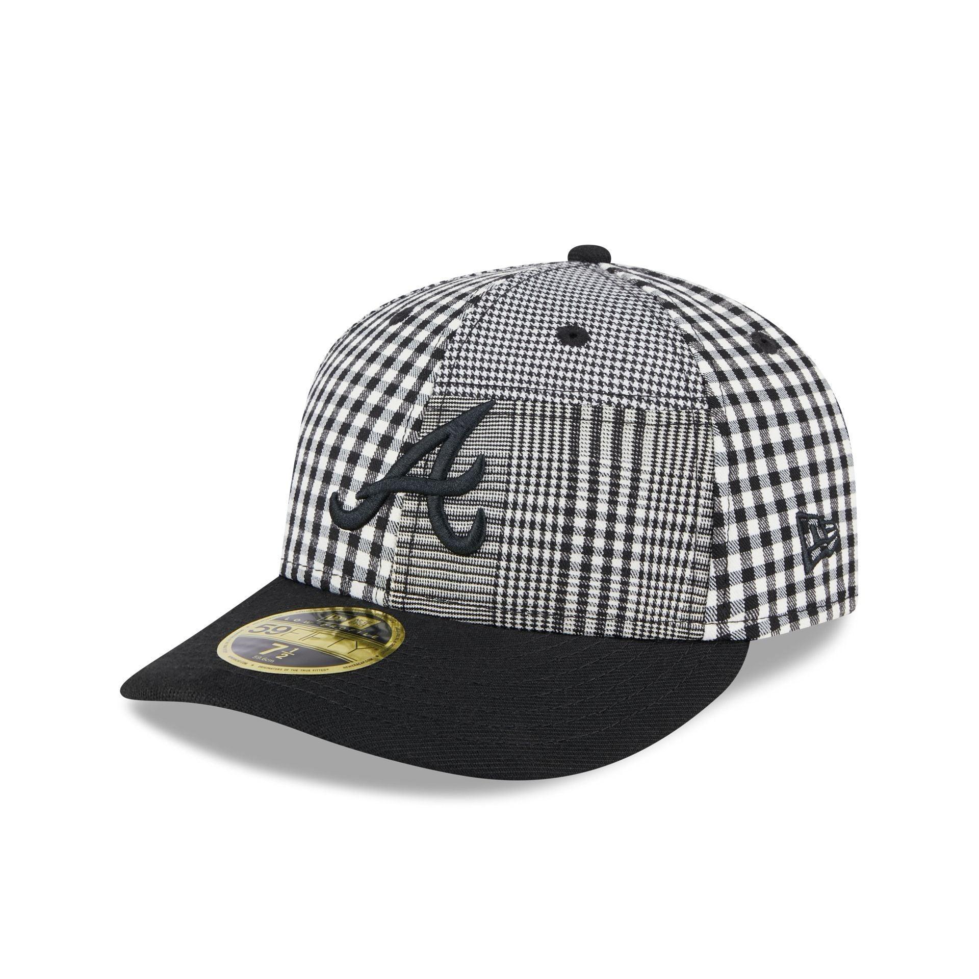 Atlanta Braves Patch Plaid Low Profile 59FIFTY Fitted Hat Male Product Image