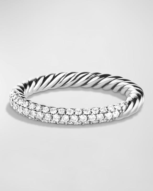 Womens Petite Pav Stack Ring with Diamonds Product Image