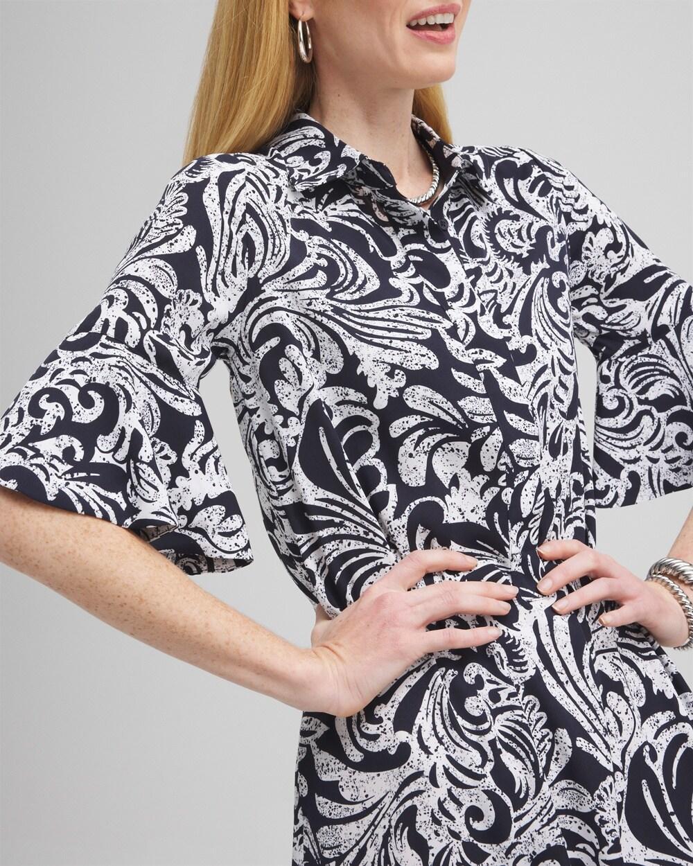 Tiered Midi Shirt Dress Product Image