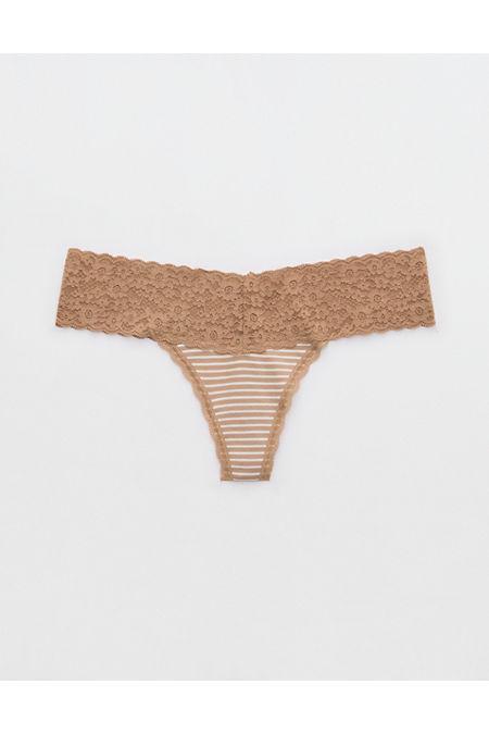 Superchill Vintage Lace Cotton Thong Underwear Women's Product Image