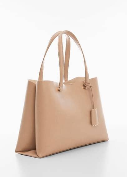 MANGO - Shopper bag with dual compartment light/pastel brown - One size - Women Product Image