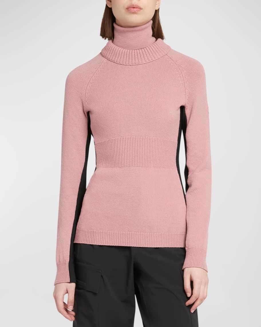 Wool and Fleece Turtleneck Sweater Product Image