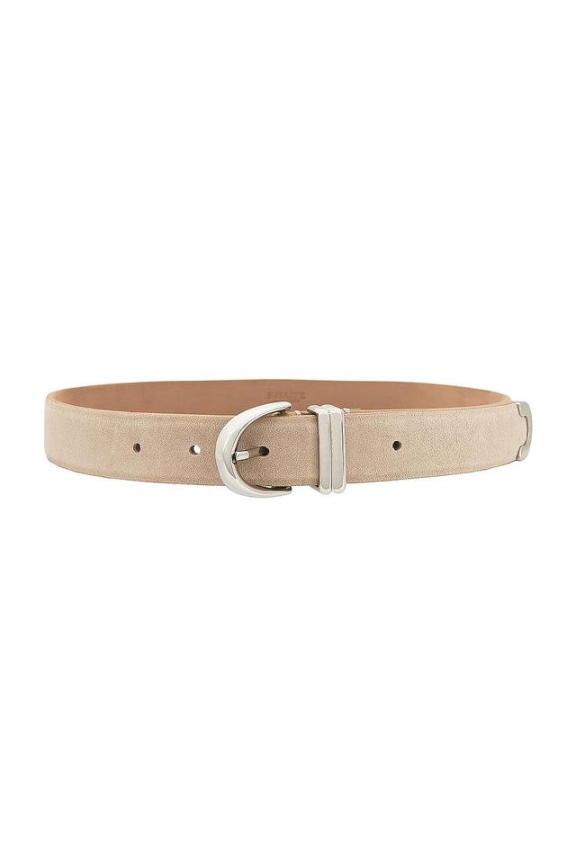 KHAITE Bambi Skinny Silver Hardware Belt Nude. (also in ). Product Image