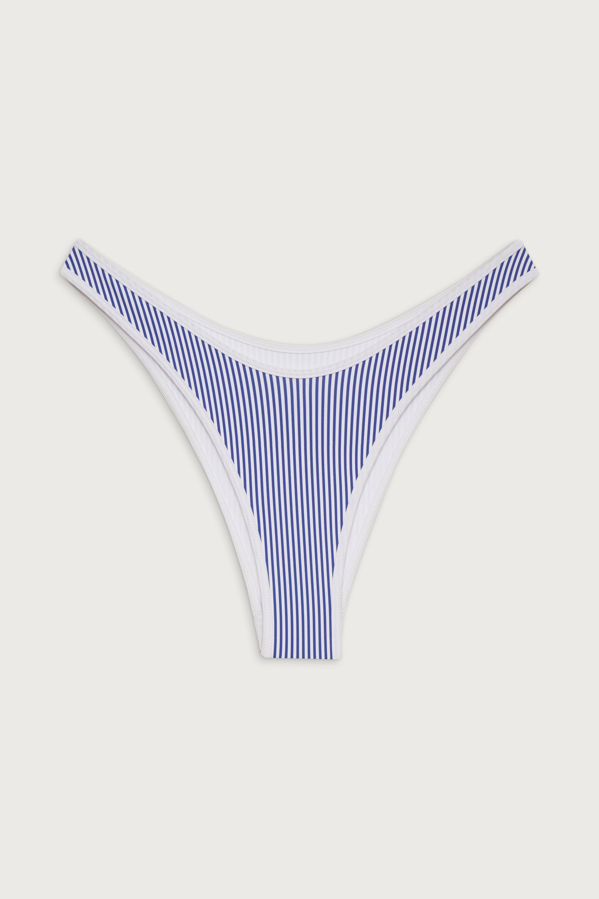 Dove Striped Classic Bikini Bottom - Ocean Stripe Product Image