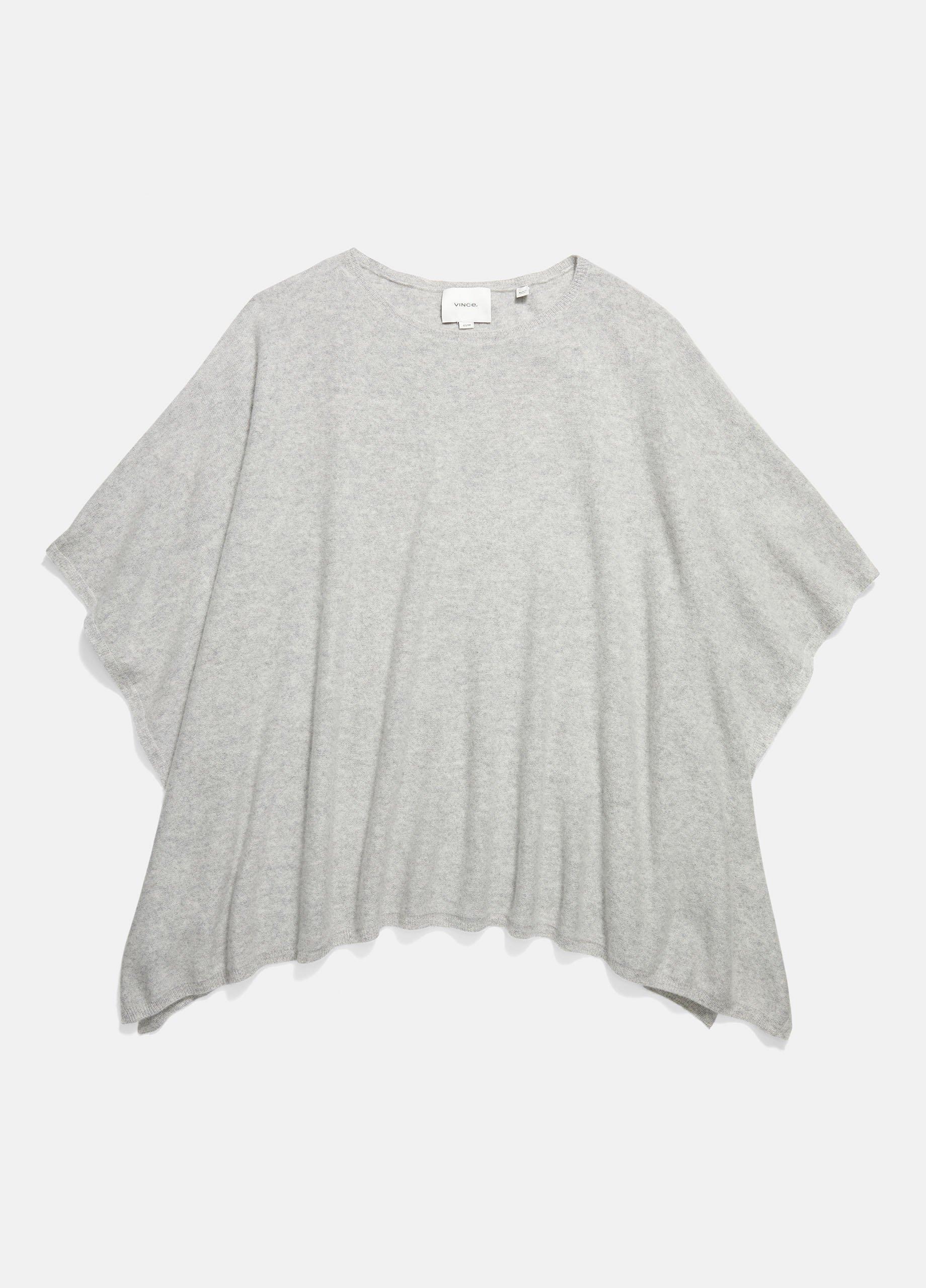 Reverse-Jersey Cashmere Boat-Neck Poncho Product Image