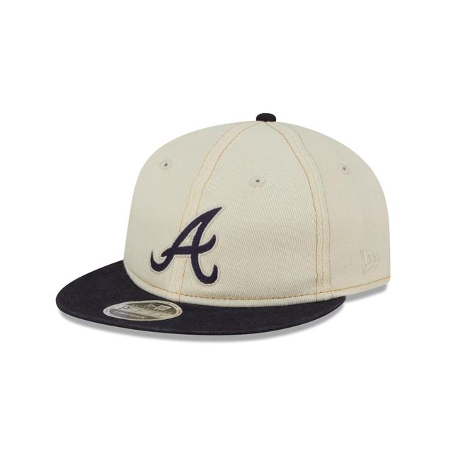 Atlanta Braves Chrome Denim Retro Crown 9FIFTY Adjustable Hat Male Product Image