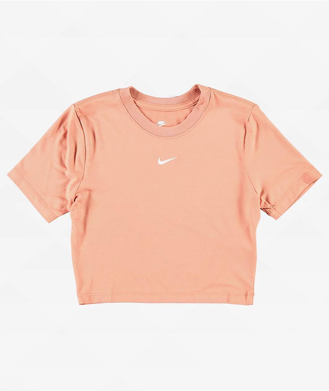 Nike Sportswear Essential Smokey Mauve Crop T-Shirt Product Image