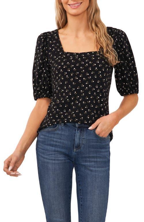 CeCe Floral Square Neck Puff Sleeve Top Product Image