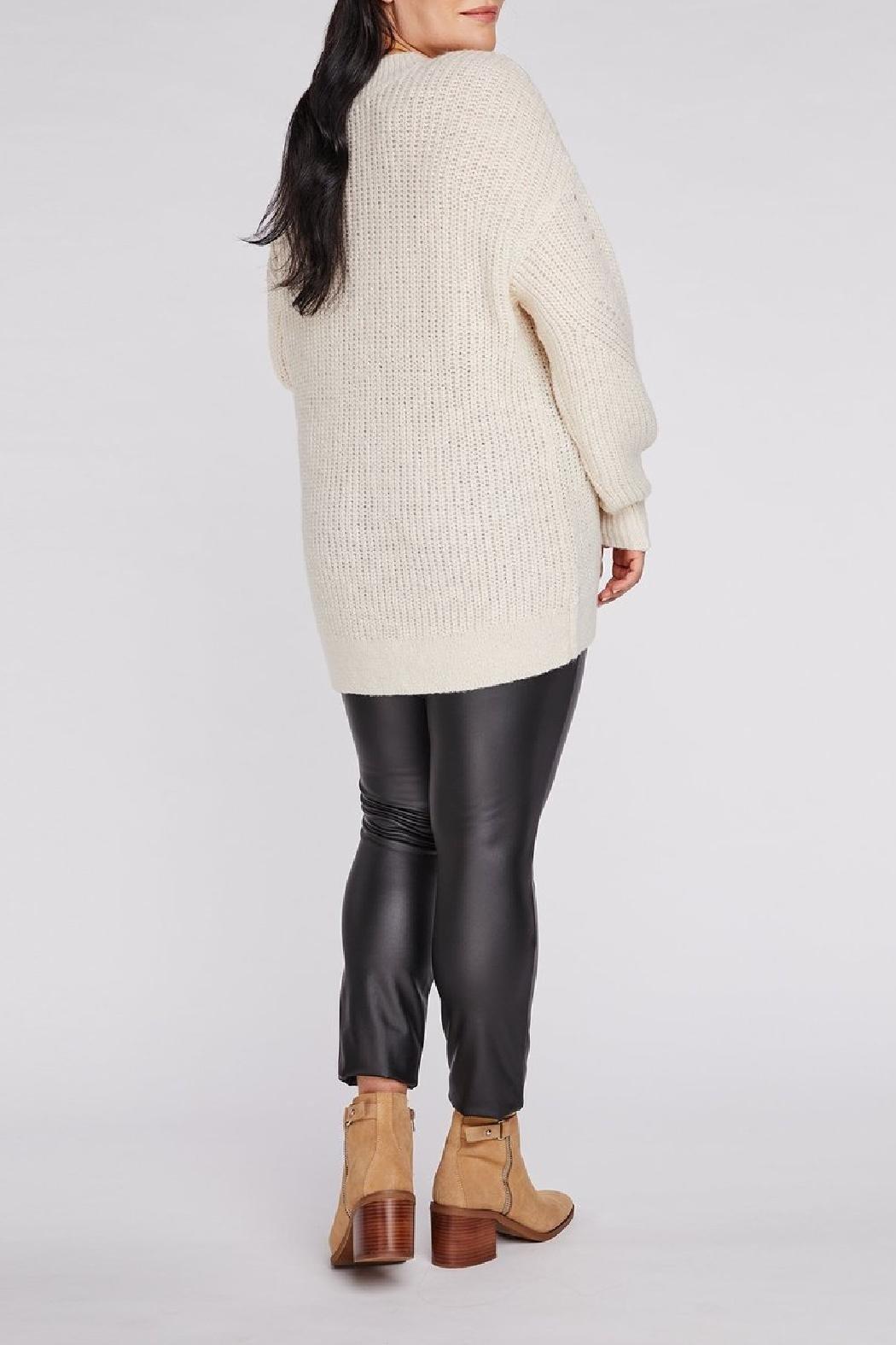 V-Neck Pointelle Sweater Product Image