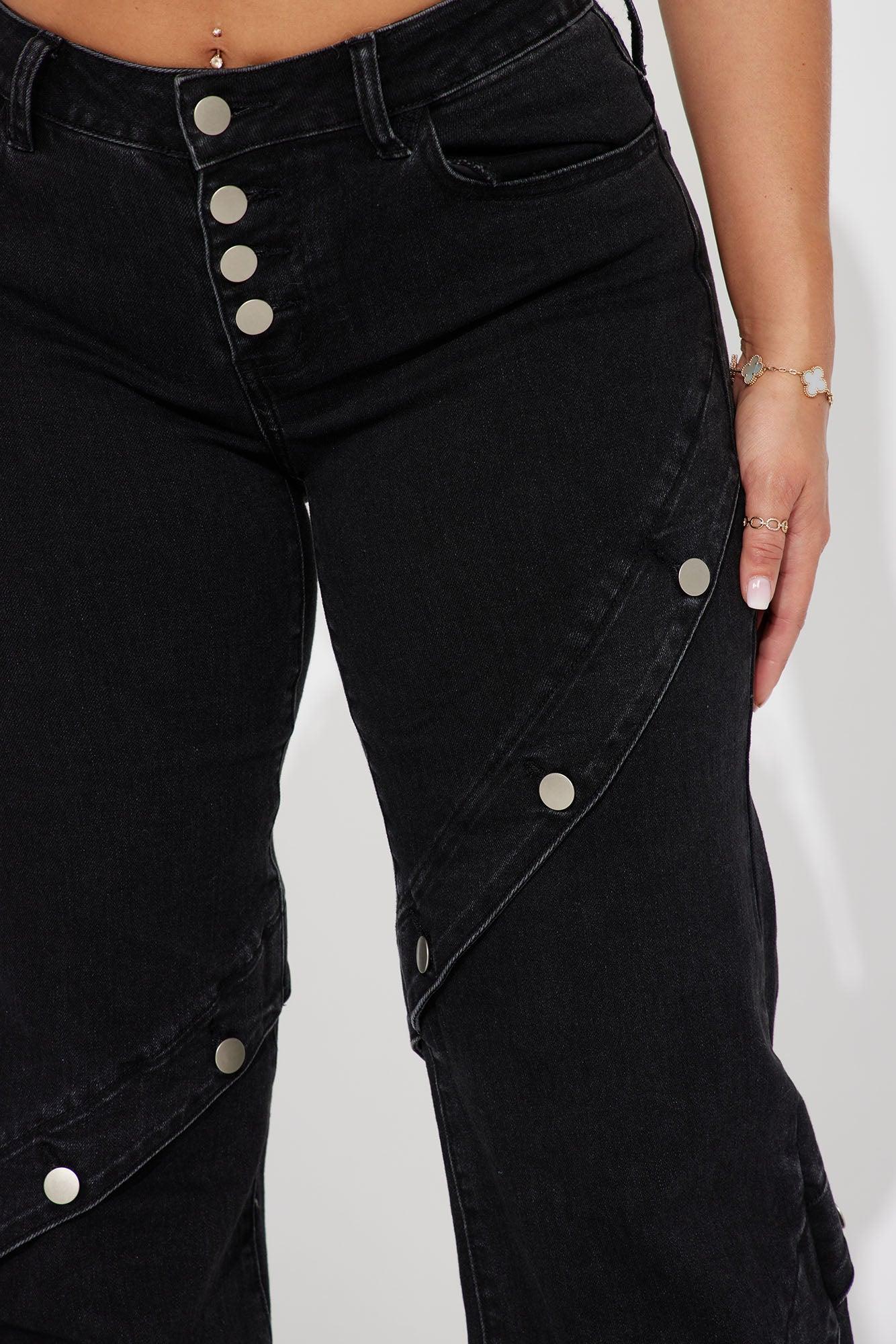 Upgrade You Stretch Wide Leg Jean - Black Product Image