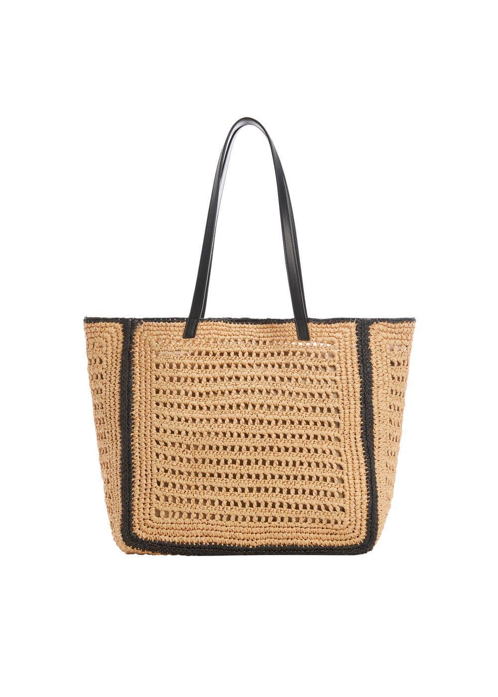 MANGO - Natural fiber shopper bag - One size - Women Product Image