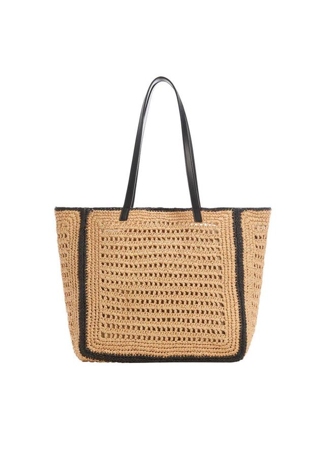 MANGO - Natural fiber shopper bag - One size - Women Product Image