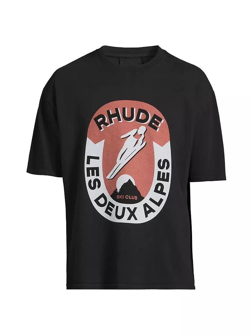 Les Deux Alpes Logo Cotton T-Shirt Product Image