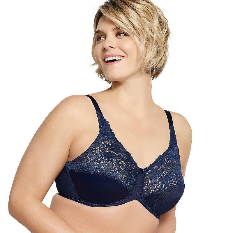 Bali Lilyette Comfort Lace Full Coverage Underwire Minimizer Bra 0428 Product Image