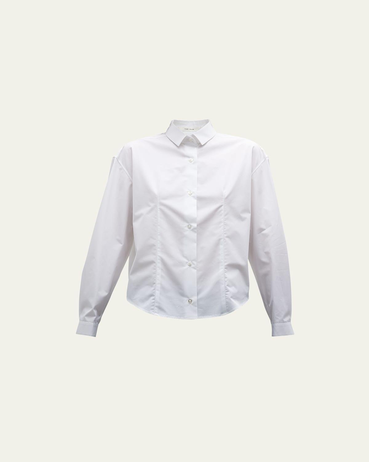 The Row Baltica Shirt in White - White. Size 8 (also in 4). Product Image