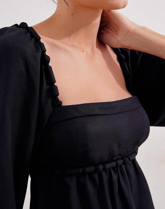 Isadora Detail Short Dress - Black Product Image