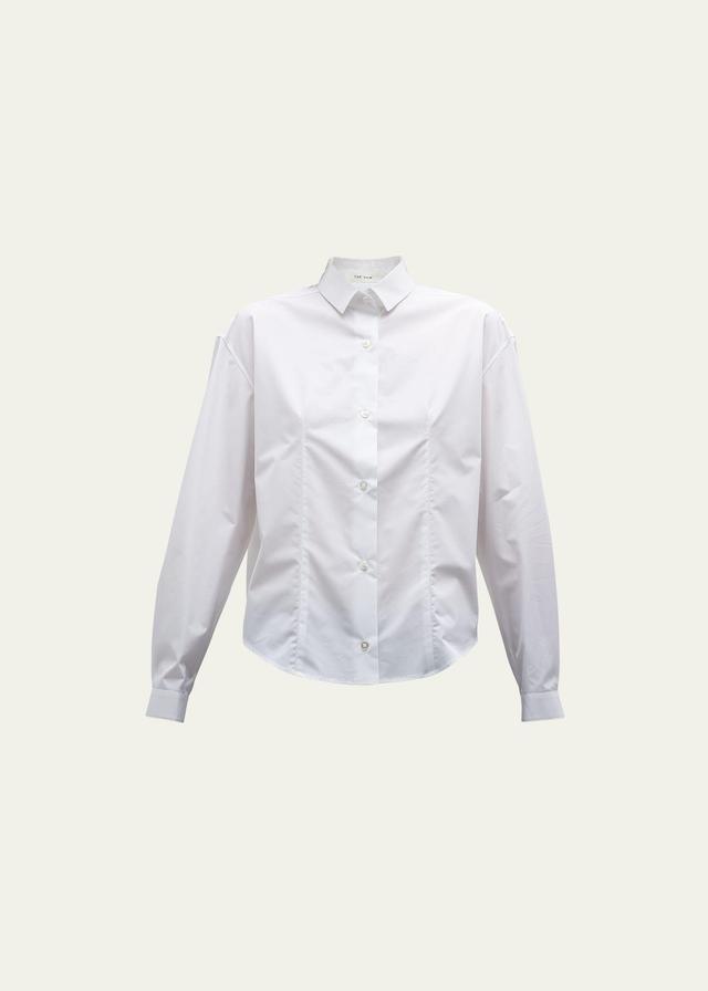 The Row Baltica Shirt in White - White. Size 8 (also in 4). Product Image