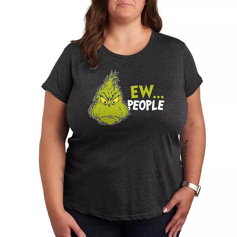 Plus Dr. Seuss The Grinch Ew People Graphic Tee, Womens Product Image