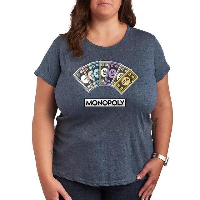 Plus Monopoly Money Stack Graphic Tee, Womens Product Image