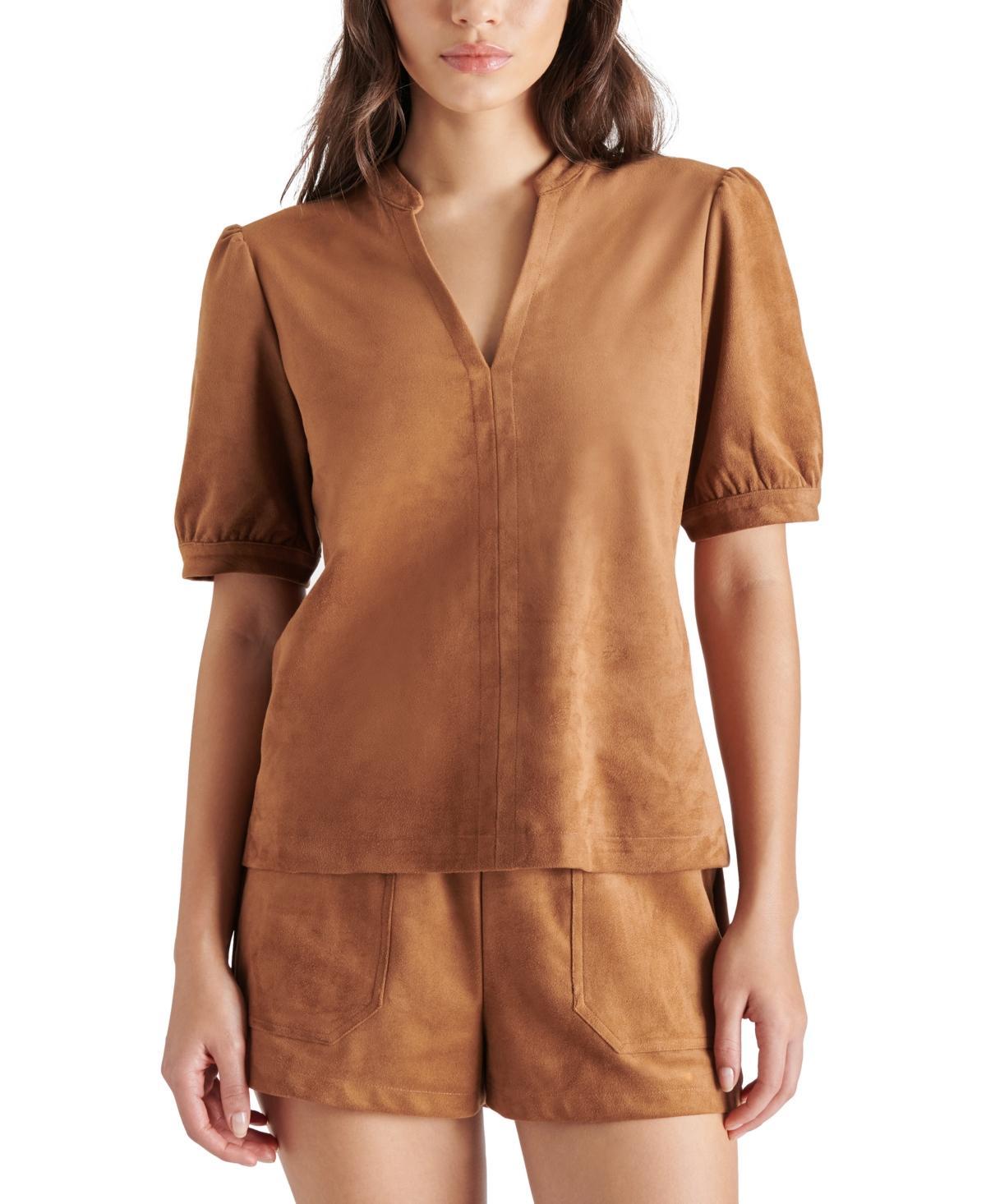 Steve Madden Womens Jane Faux-Suede Top Product Image