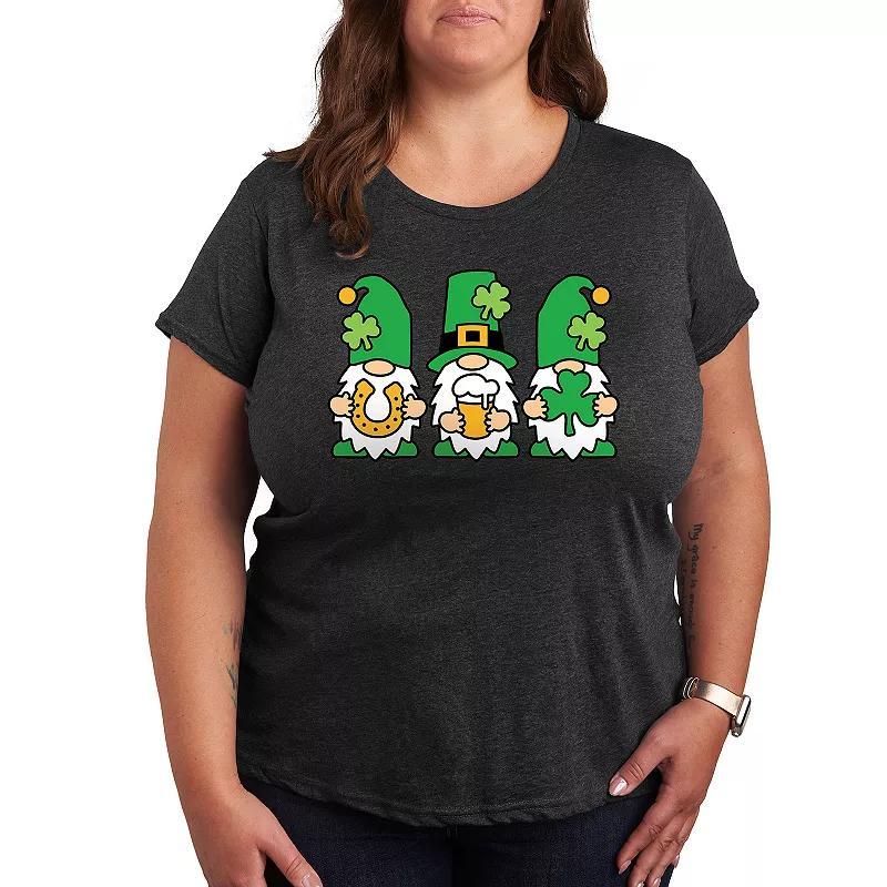 Plus St. Patricks Gnomes Graphic Tee, Womens Product Image