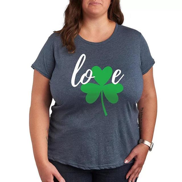 Plus Love Shamrock Graphic Tee, Womens Product Image