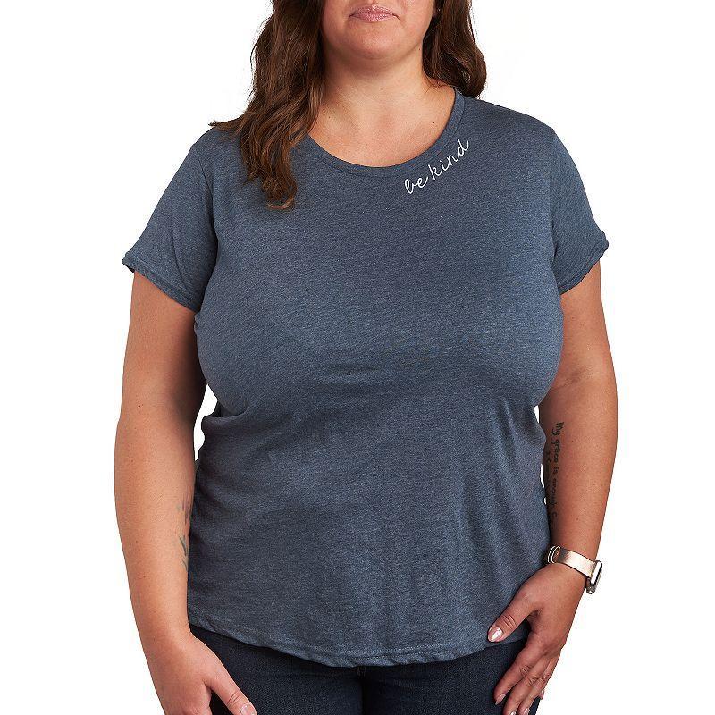 Plus Size Dandelion Seeds Graphic Tee, Womens Grey Blue Product Image