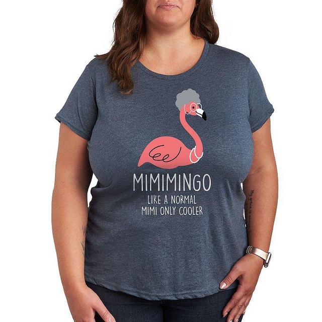 Plus Mimimingo Graphic Tee, Womens Grey Blue Product Image