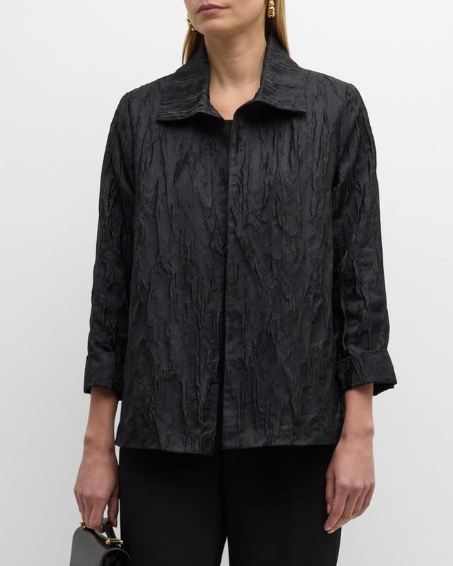 Womens Textured Jacquard A-Line Jacket Product Image