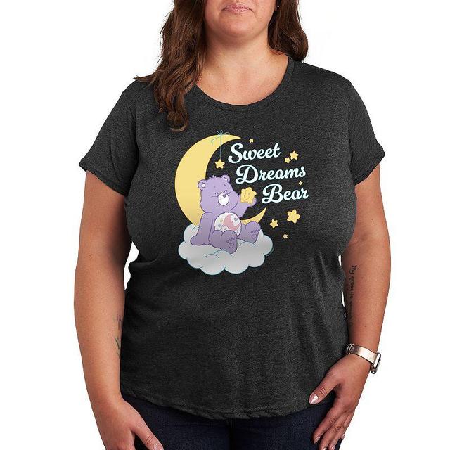 Plus Care Bears Sweet Dreams Bear Graphic Tee, Womens Heather Grey Gray Product Image