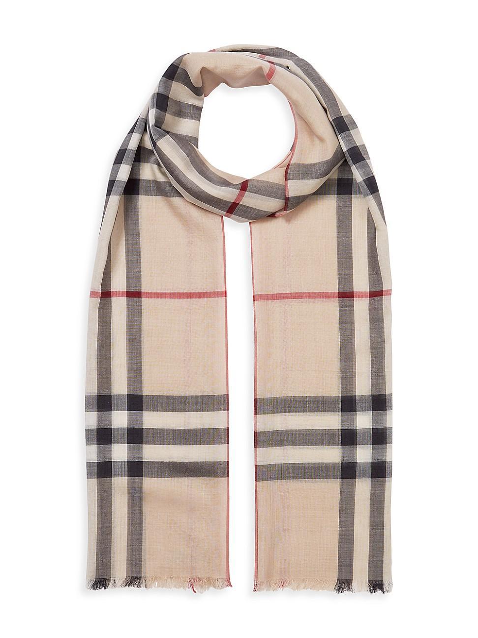 Giant Check Gauze Scarf Product Image