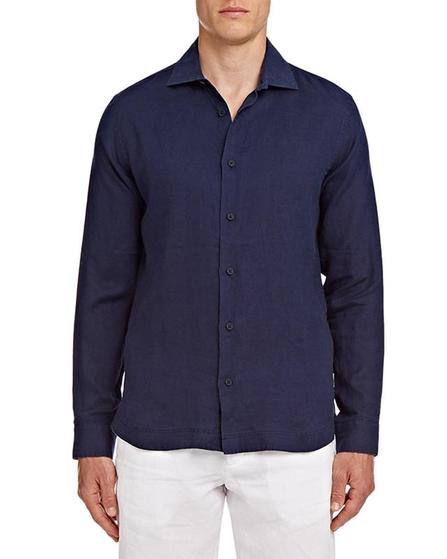 Mens Giles Smart Linen Shirt Product Image