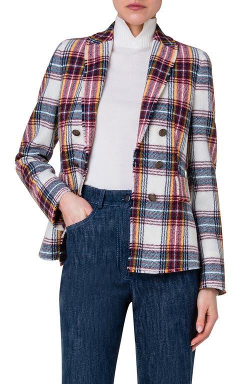 Akris punto Tartan Plaid Virgin Wool Flannel Blazer Product Image