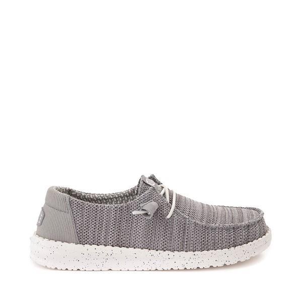 Womens HEYDUDE Wendy Sox Slip-On Casual Shoe - Light Grey Product Image