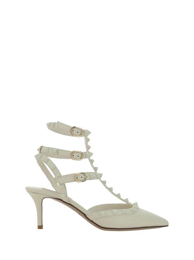 Ankle Strap Rockstud T. 65 Vitello In Ivory Product Image