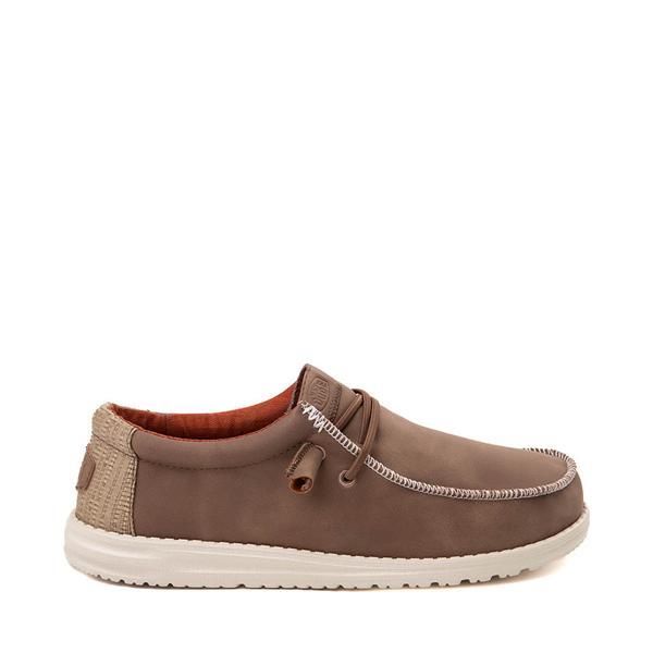 Mens Hey Dude Wally Craft Leather Casual Shoe - Tan Product Image