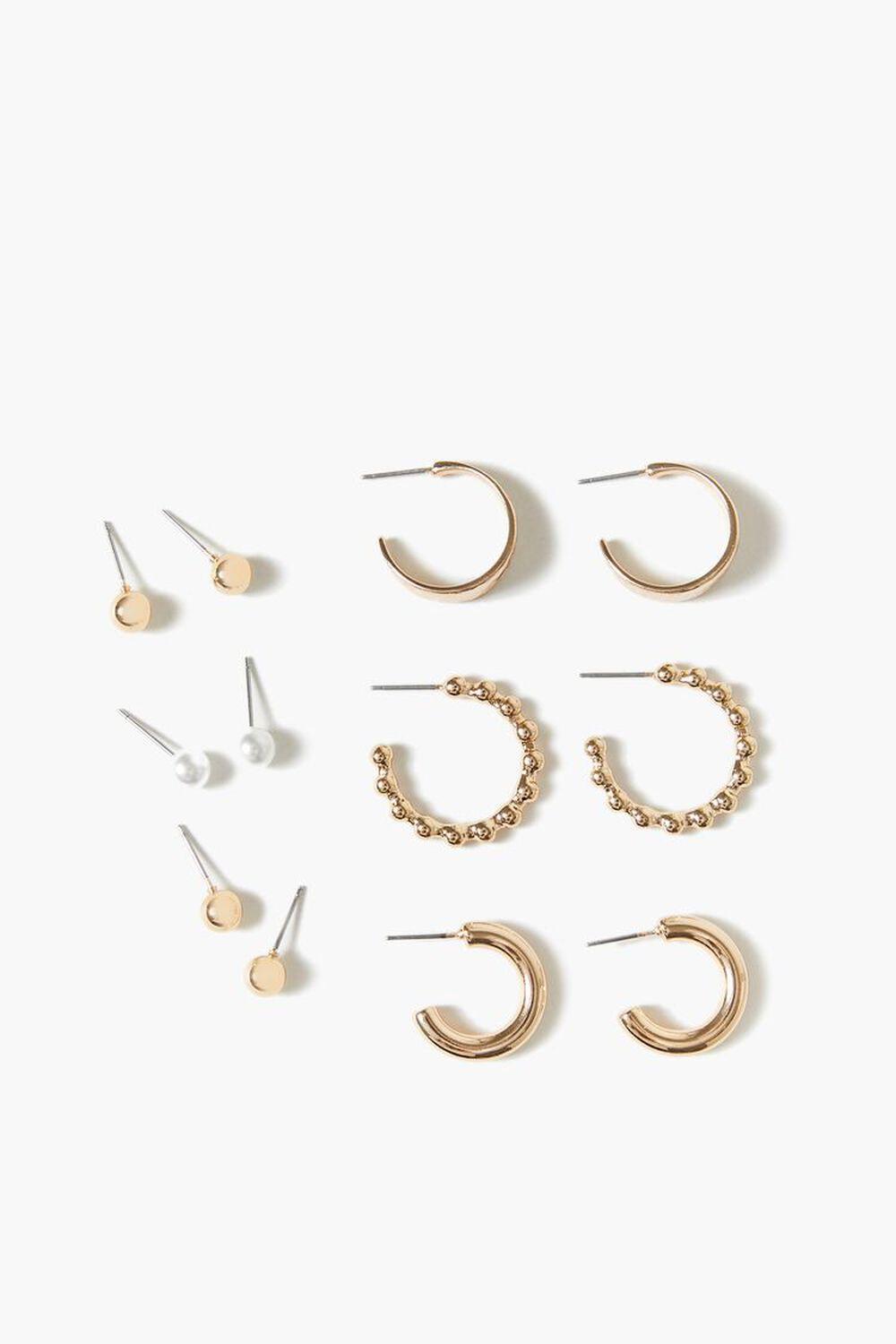 Round Stud & Hoop Earring Set | Forever 21 Product Image